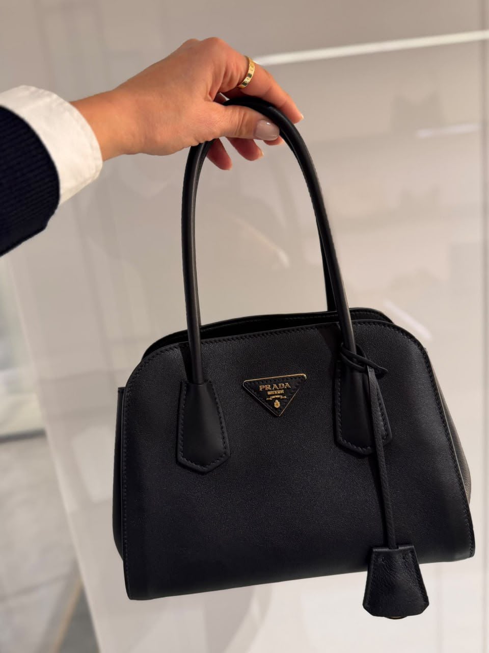 Saffiano Leather Small Tote Bag