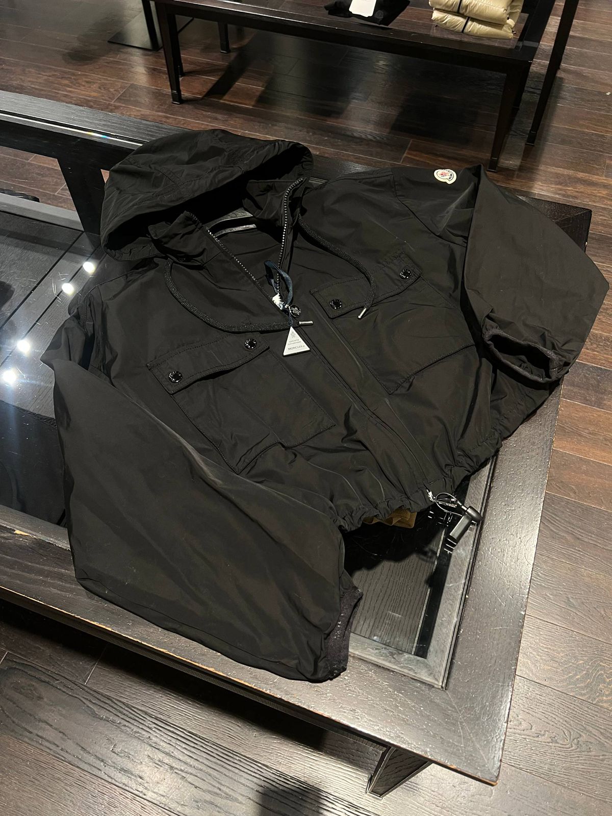 Moncler Suyen or similar technical hooded jacket