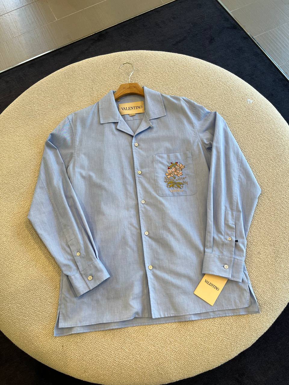 Floral Embroidered Cotton Shirt