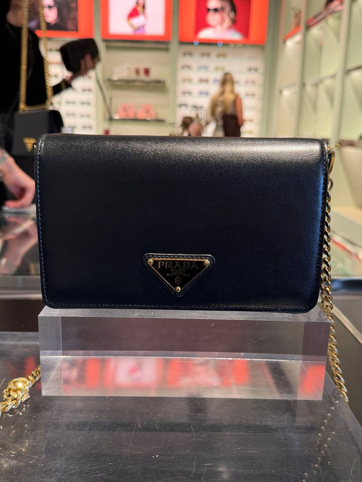 Leather Wallet with Chain