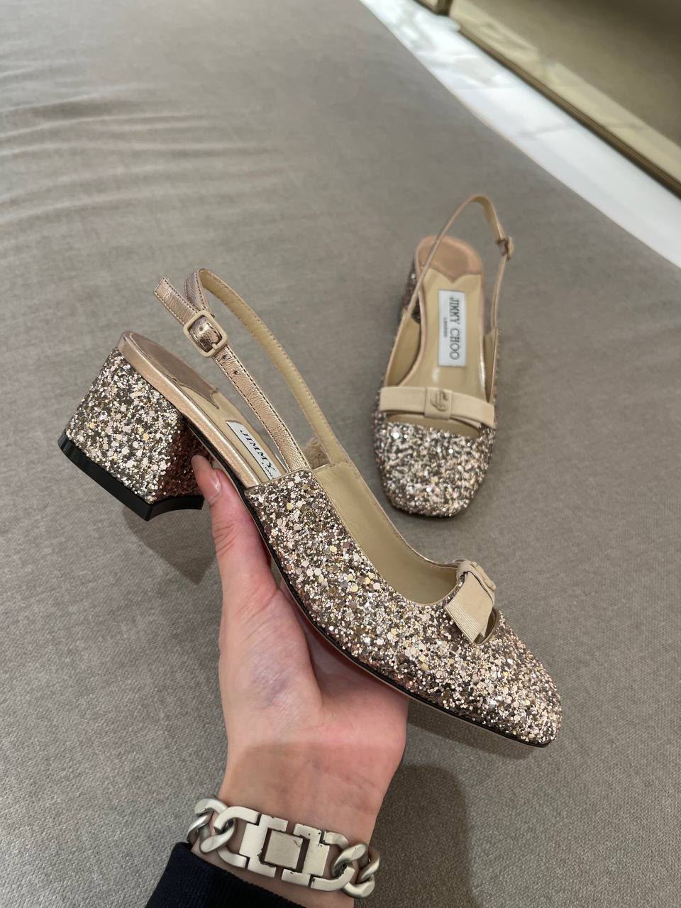 Bing 65 Glitter Slingback Pumps