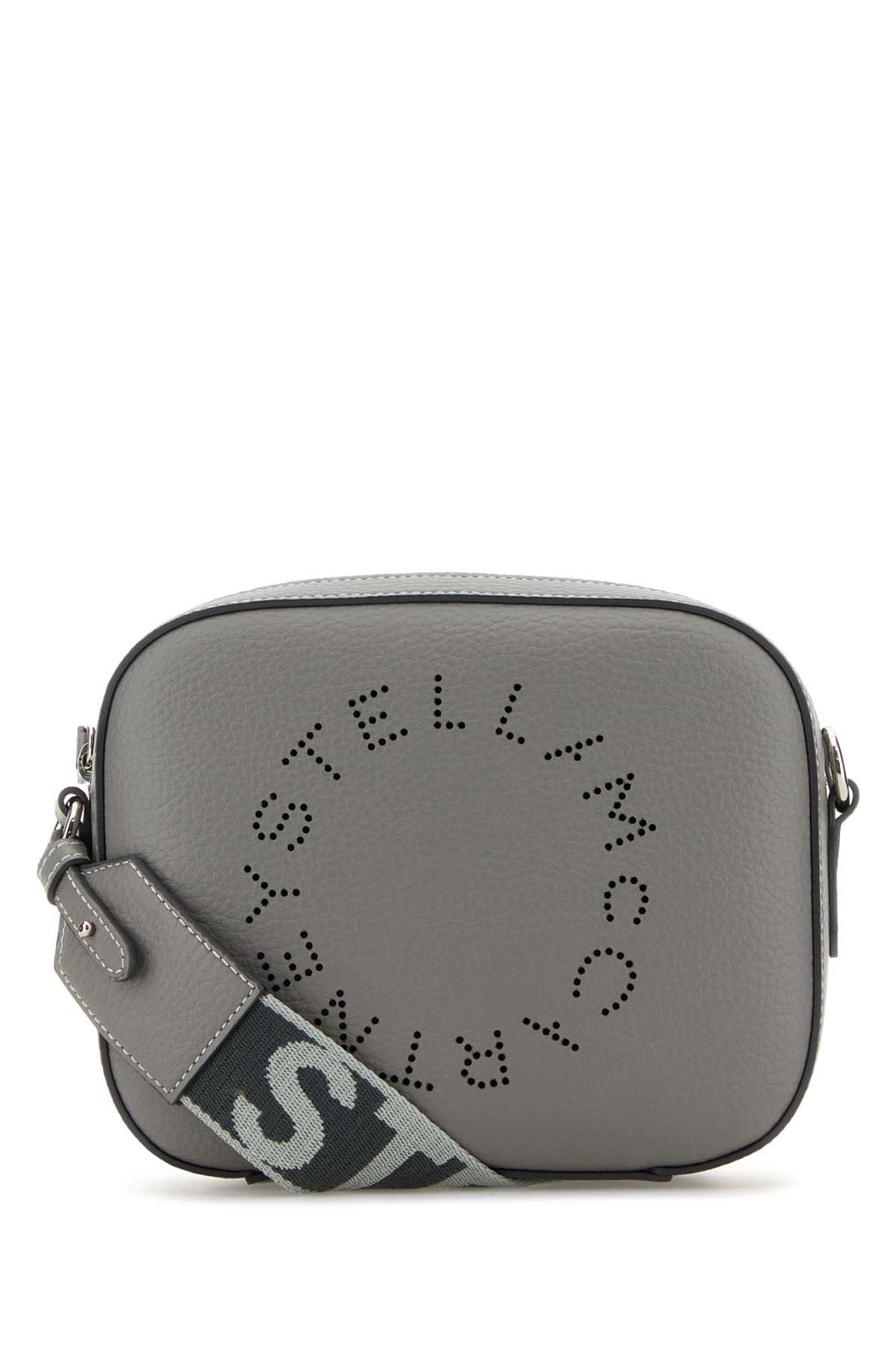 STELLA MCCARTNEY Logo Camera Bag Embossed Grainy Alter Mat For Women Exterior: 100% Alter mat Lining: 100% Alter suede Finishing: Golden metal