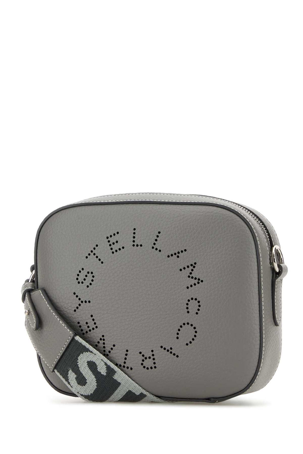 STELLA MCCARTNEY Logo Camera Bag Embossed Grainy Alter Mat For Women Exterior: 100% Alter mat Lining: 100% Alter suede Finishing: Golden metal