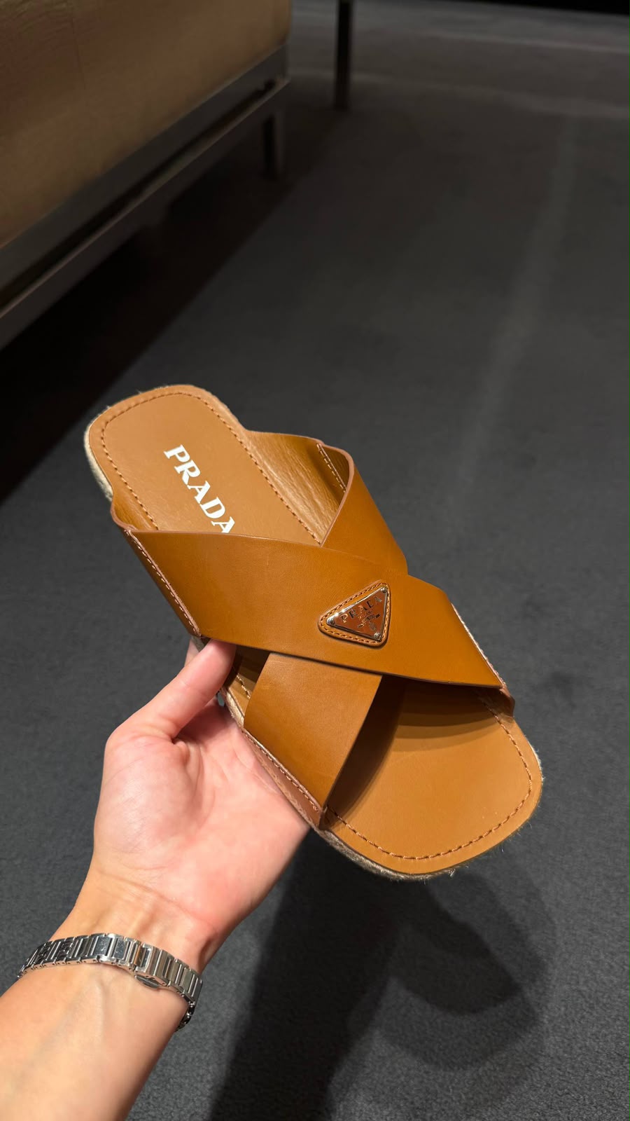 Brushed Leather Sandals