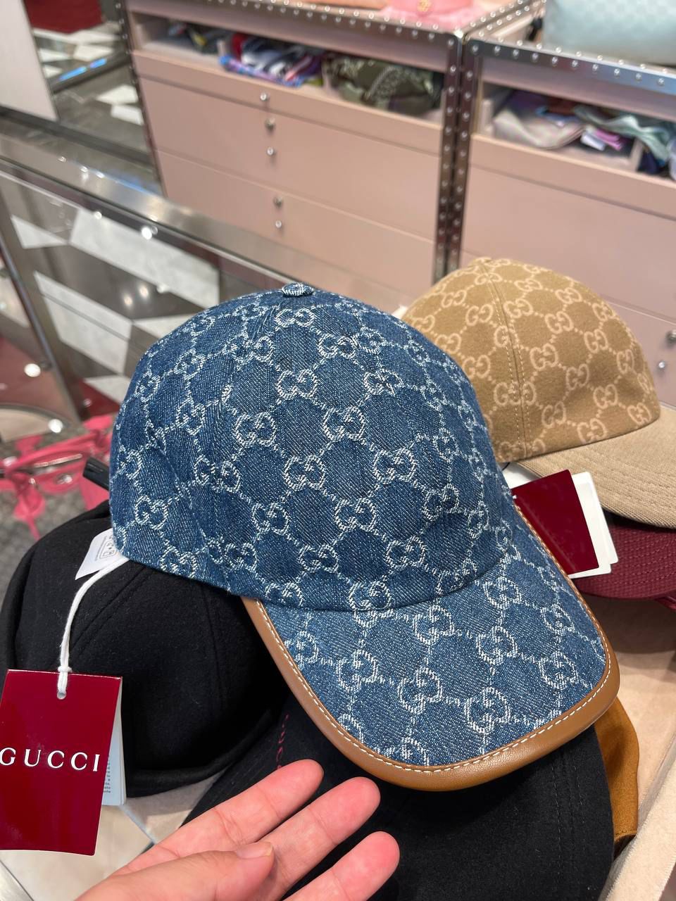 GG Denim Bucket Hat with Horsebit