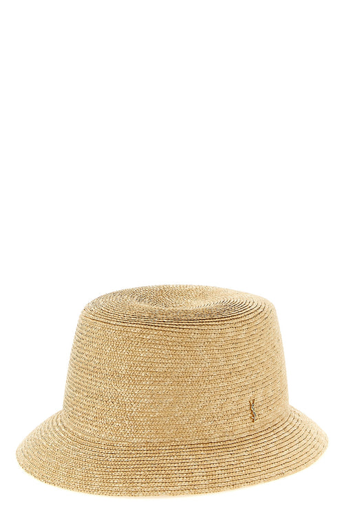 SAINT LAURENT 'Cassandre' straw hat For Men 100% straw