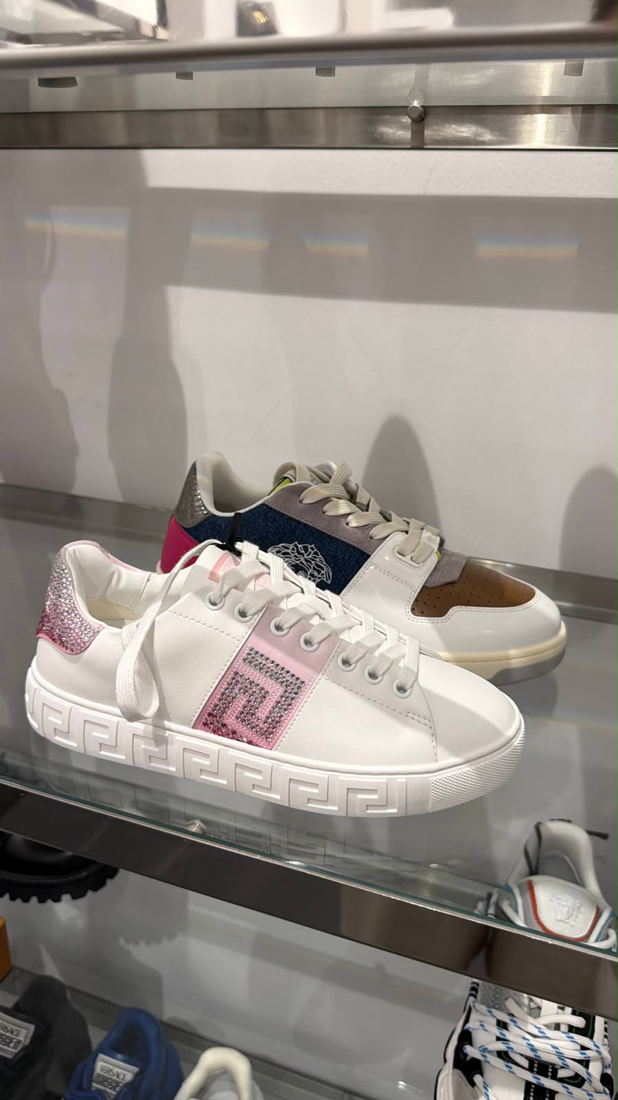 Greca Crystal Low-Top Sneakers