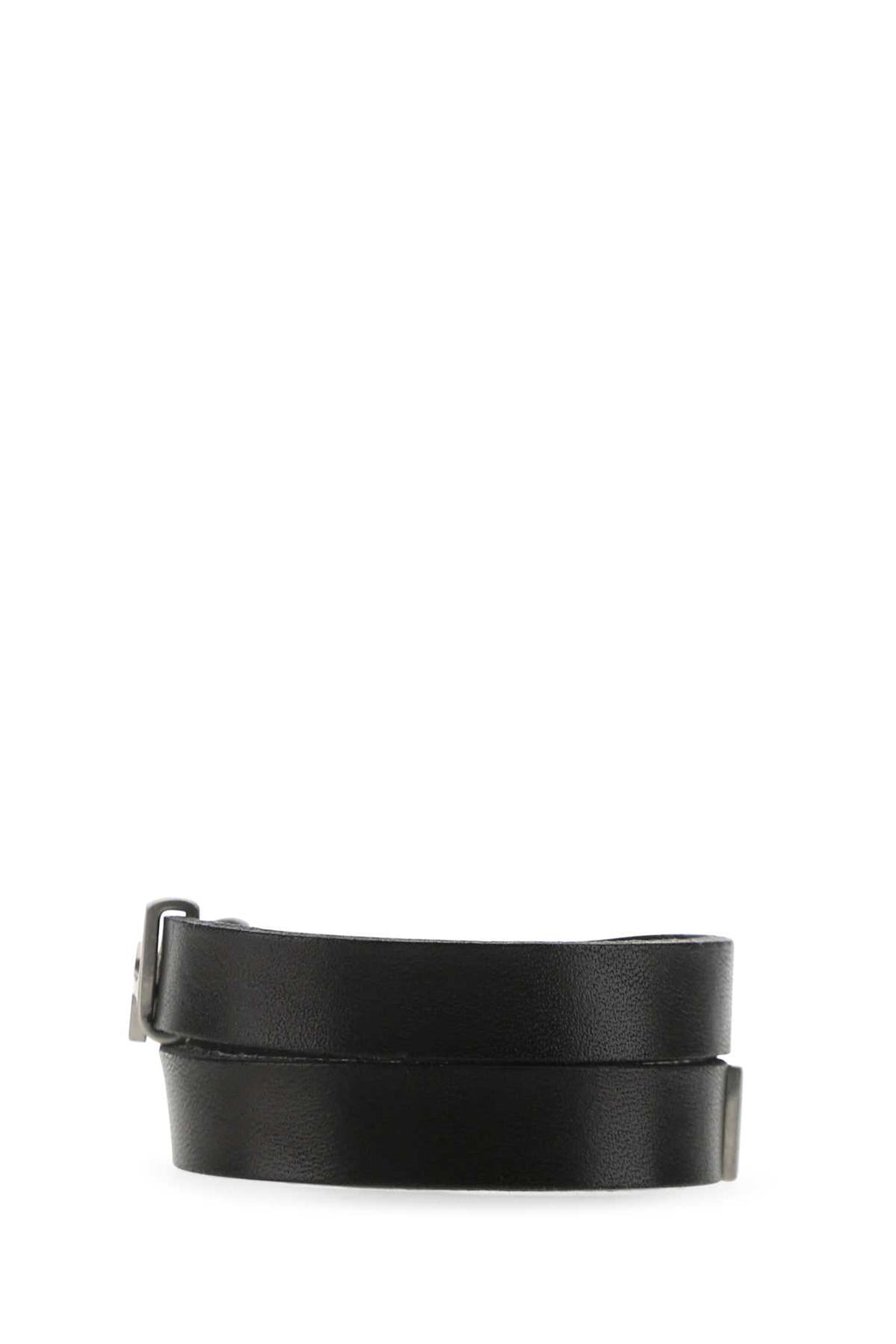 SAINT LAURENT BRACCIALE For Men Exterior: 100% Leather Finishing color: Silver