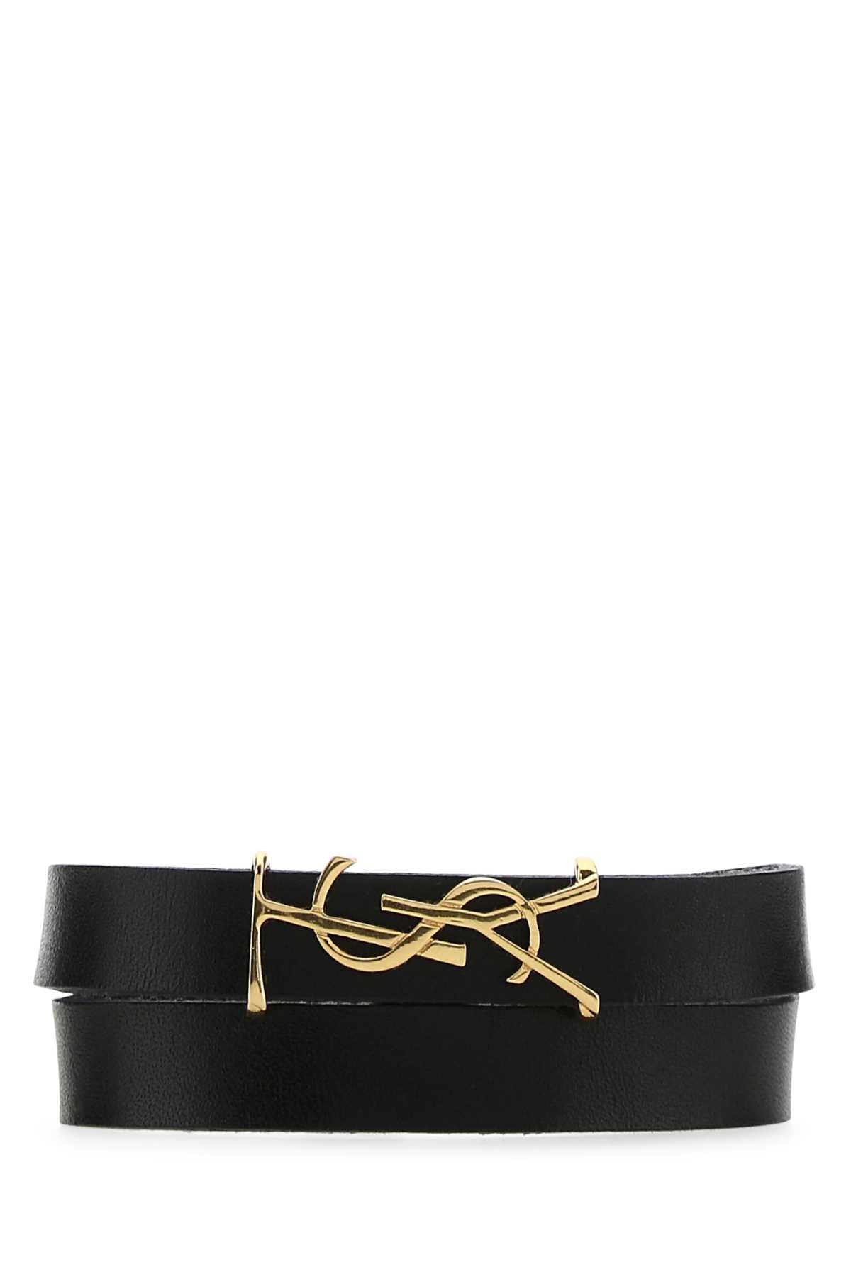 SAINT LAURENT BRACCIALE For Men Exterior: 100% Calf Finishing color: Gold