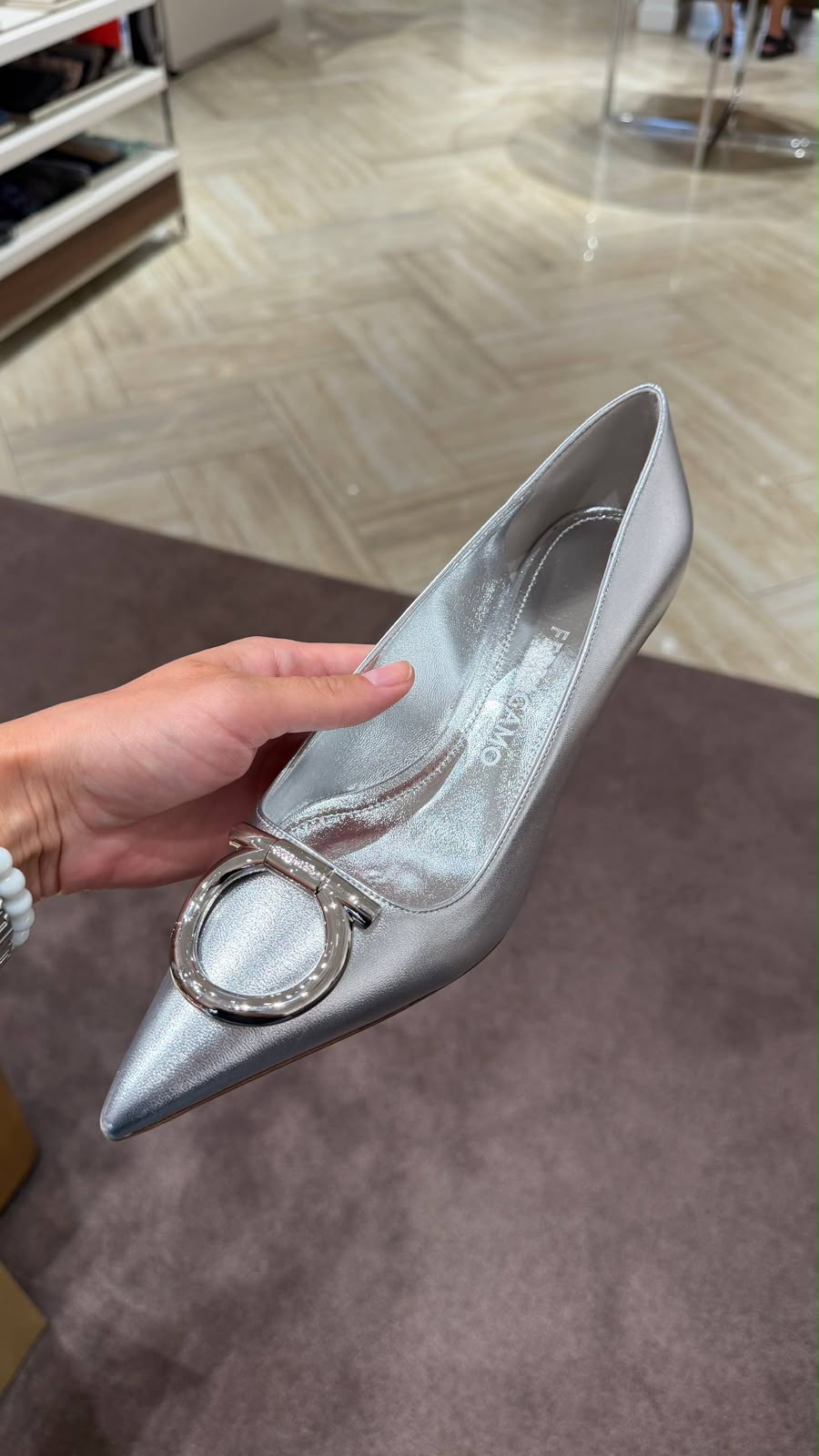 Gancini Pointed-Toe Pump