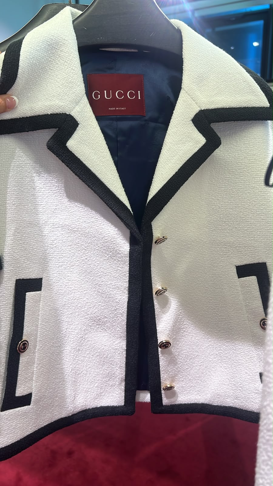 Tweed Jacket with Contrast Trim