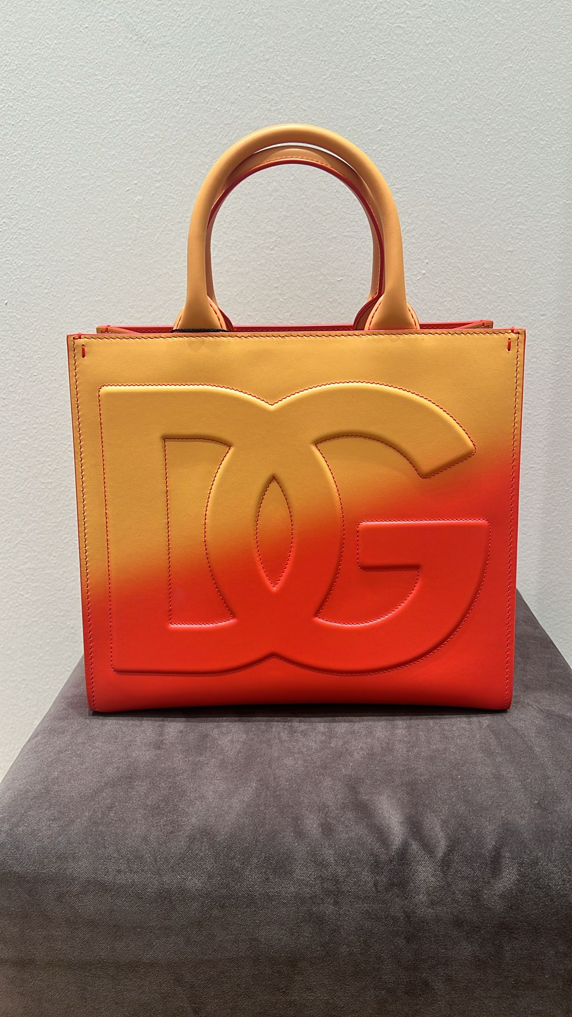 DG Logo Tote Bag in Gradient Leather