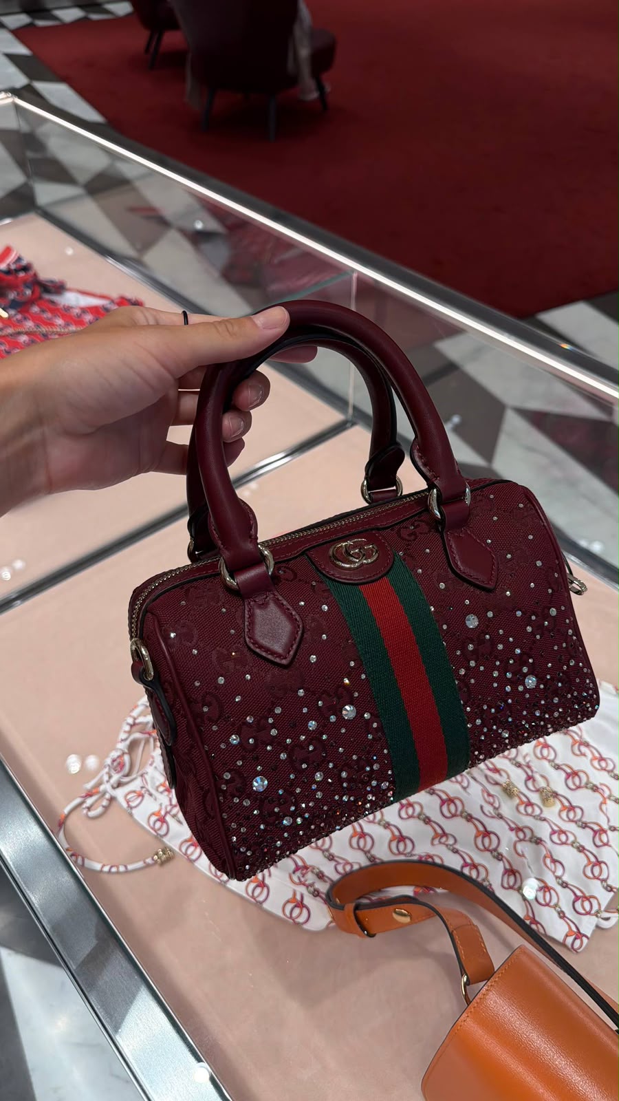 Ophidia GG small handbag with crystals