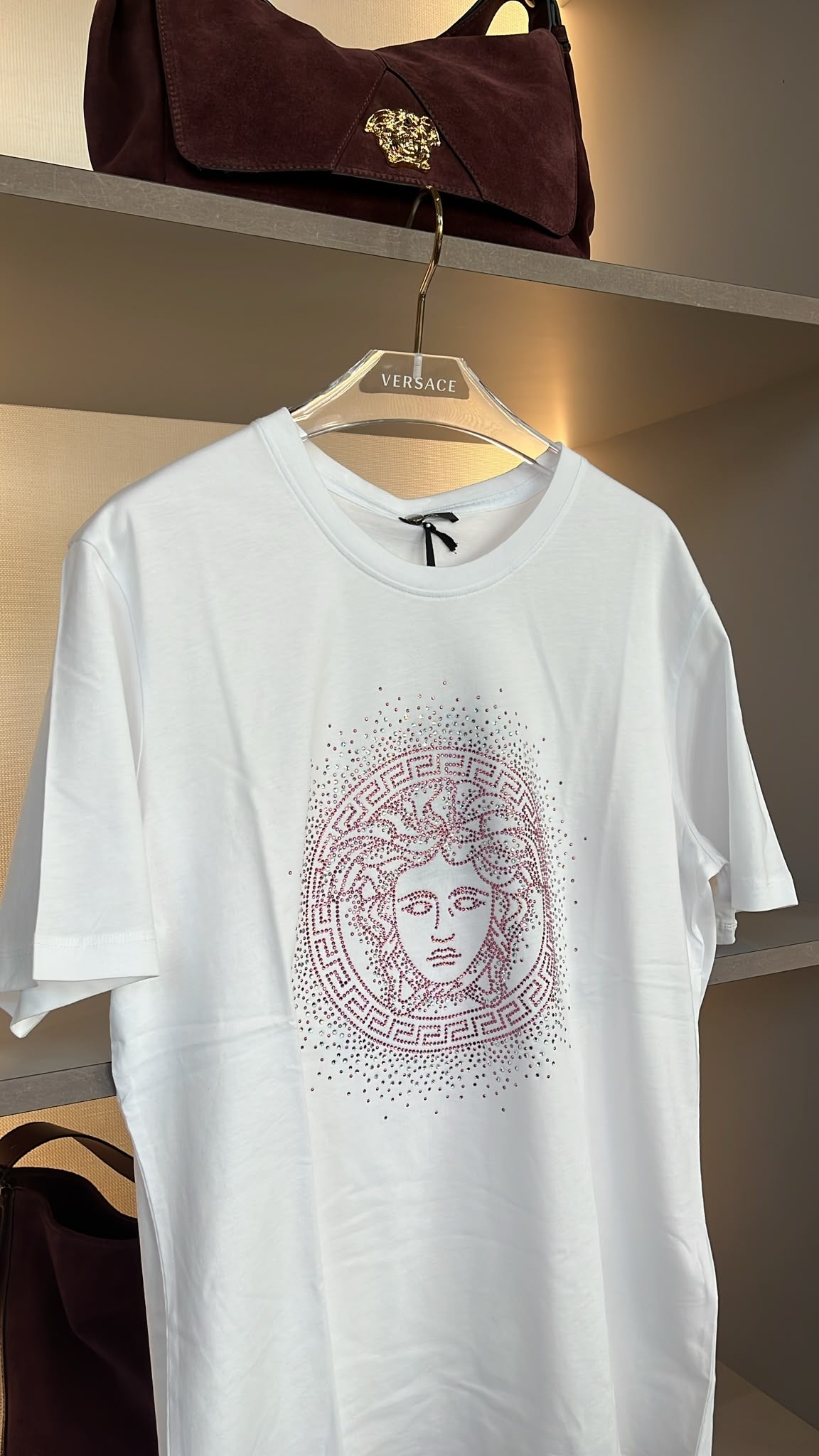 Medusa Crystal Embellished T-Shirt