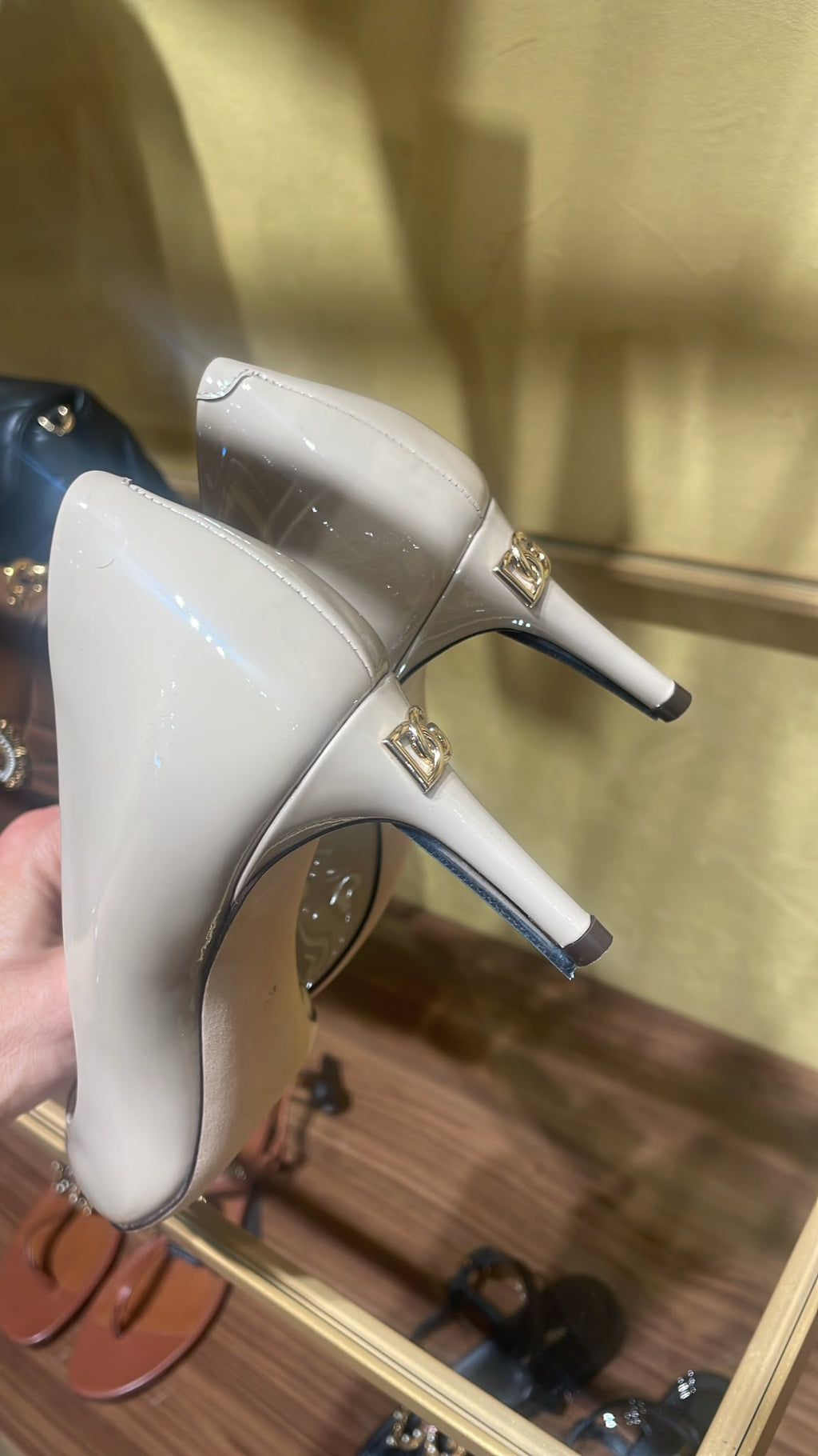 Patent Leather Pointed-Toe Pumps
