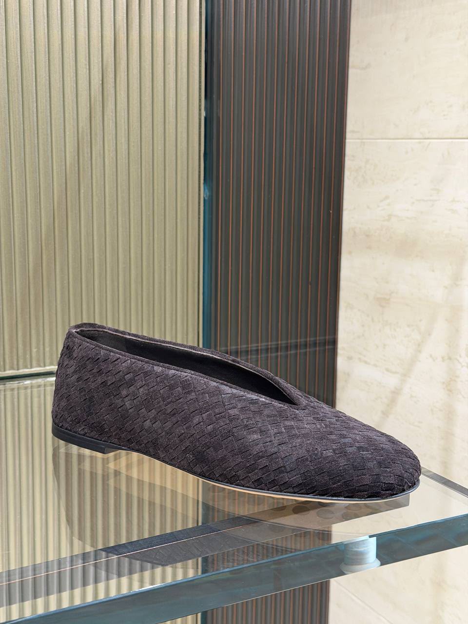 Intrecciato Leather Ballet Flats