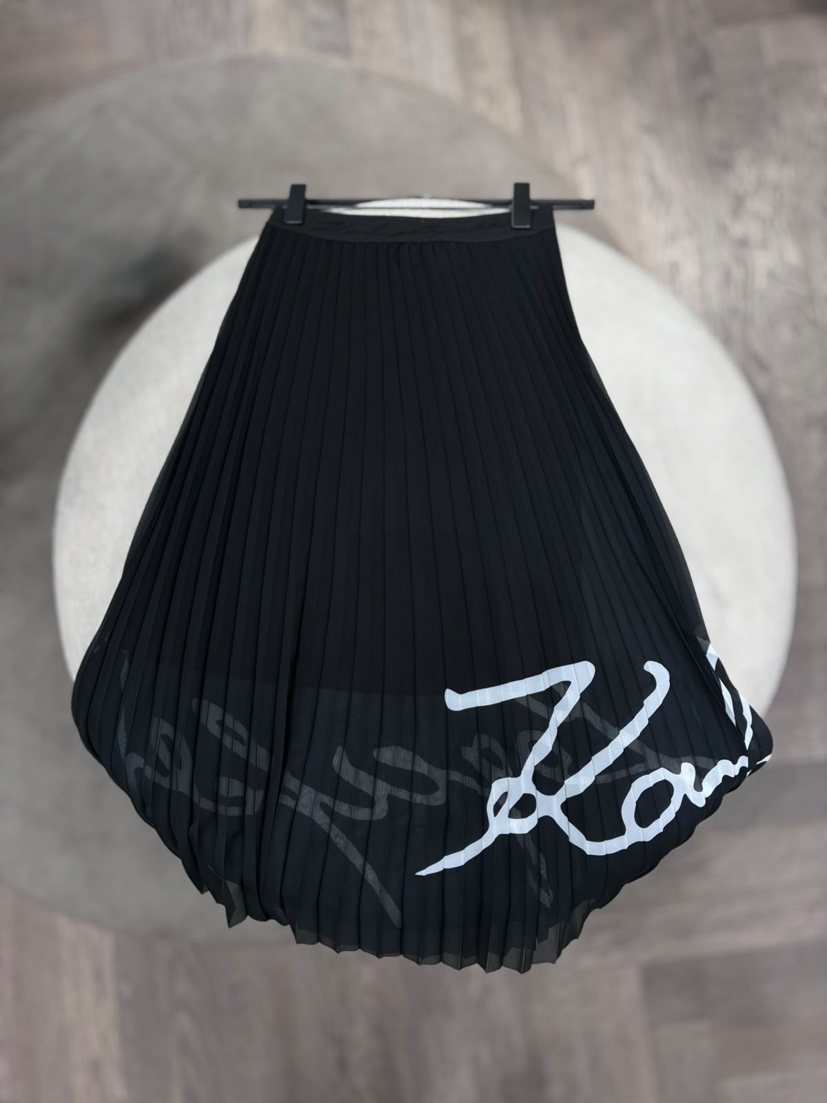 Pleated Logo Skirt