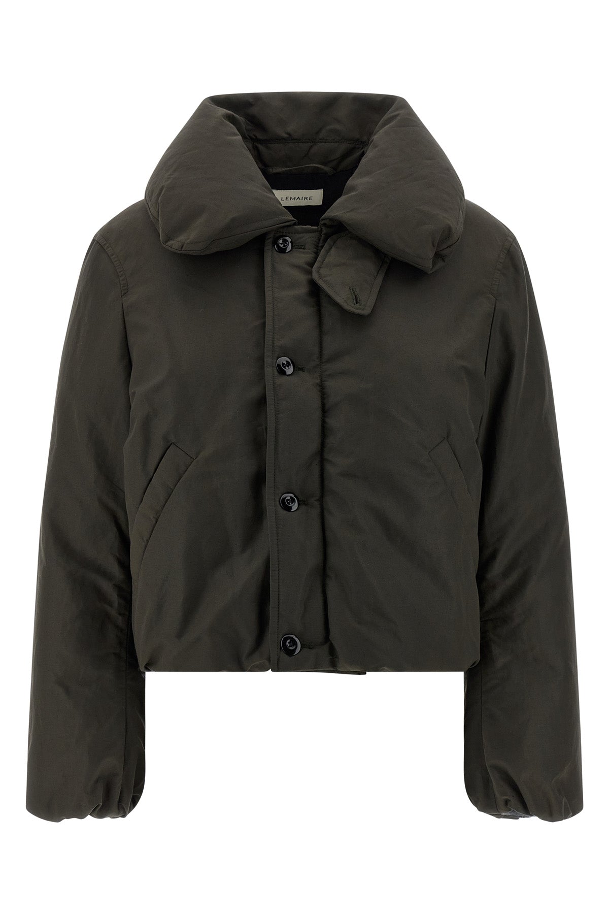Bubble collar cropped down jacket