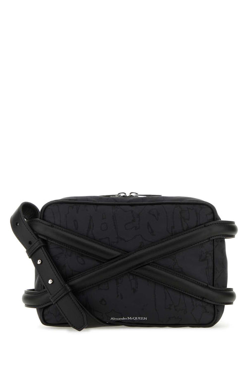 ALEXANDER MCQUEEN BEAUTY CASE For Men Exterior: 100% Nylon 100% Leather Lining: 100% Nylon Finishing: Silver metal