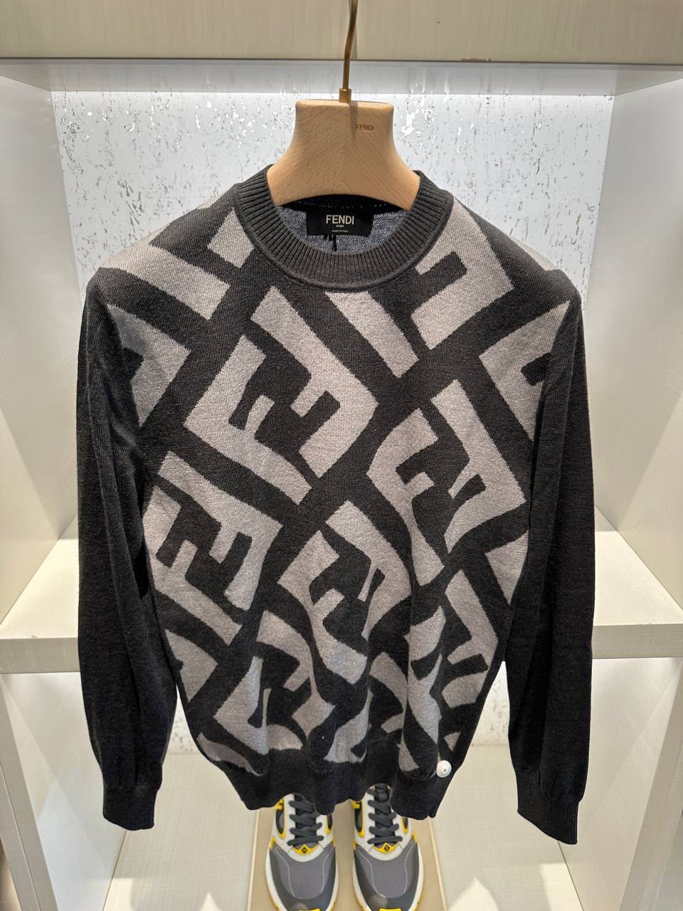 FF Logo Jacquard Sweater