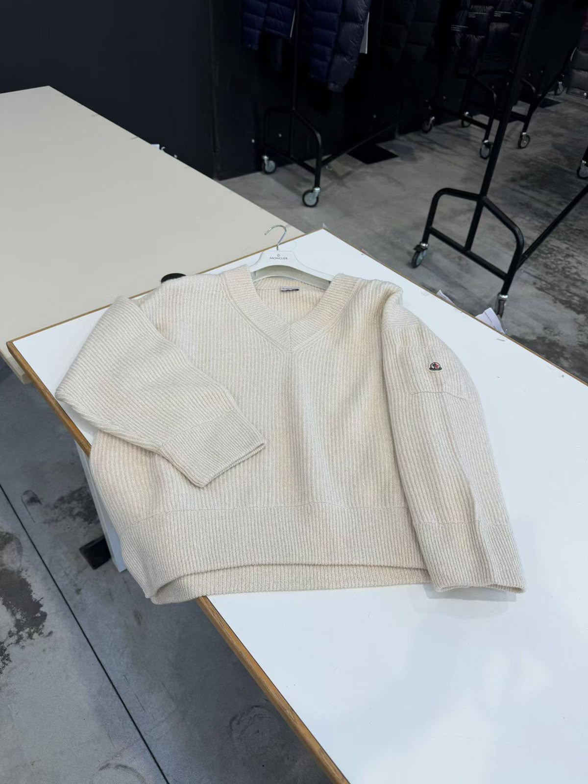 Ribbed V-Neck Sweater