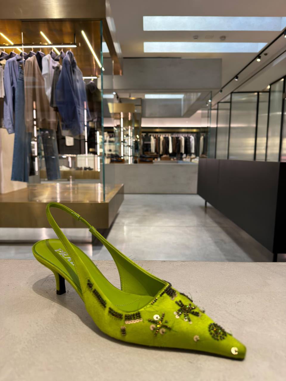 Embellished Satin Slingback Pumps