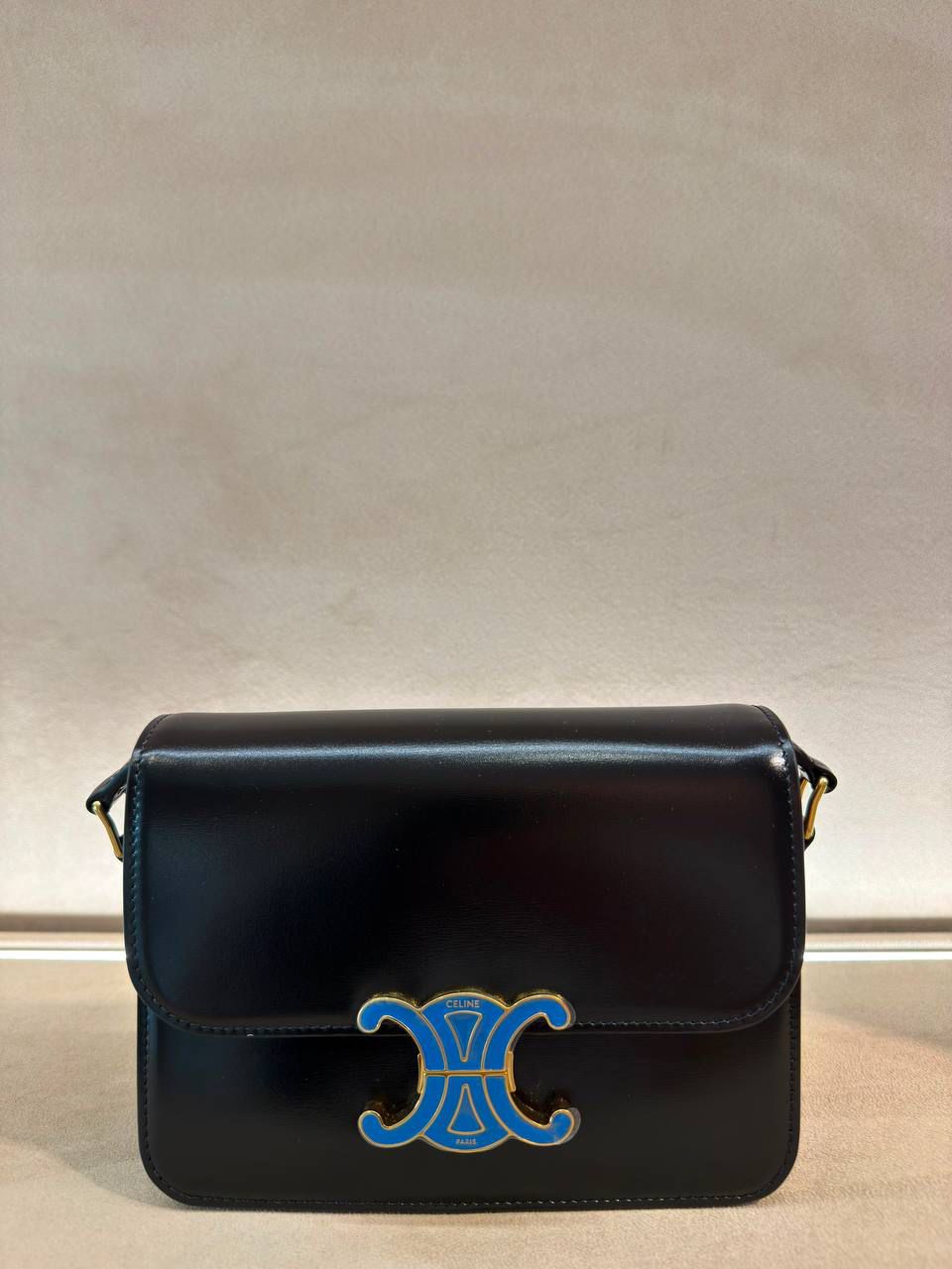 Teen Triomphe Bag in Shiny Calfskin
