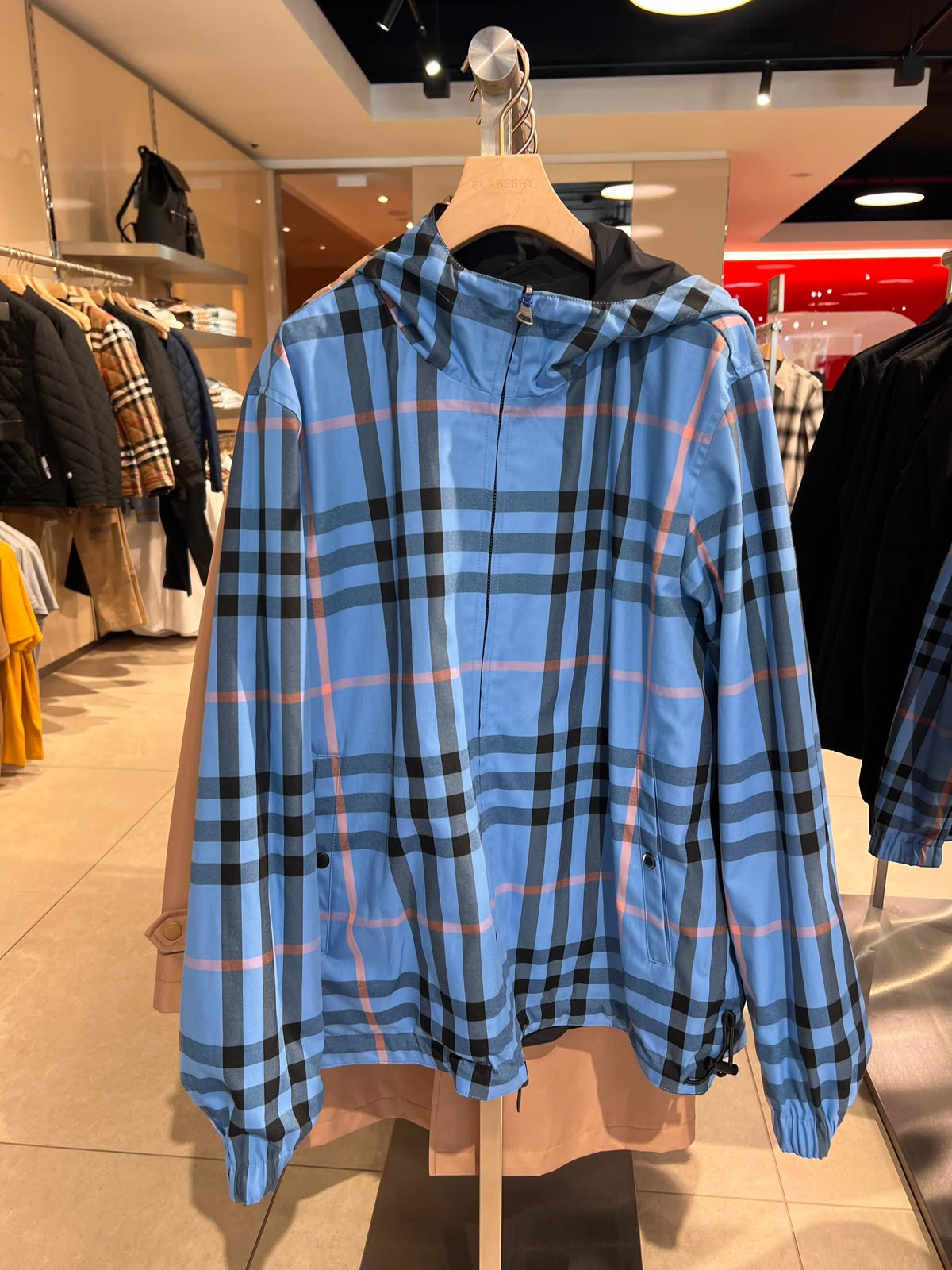 Check Hooded Jacket