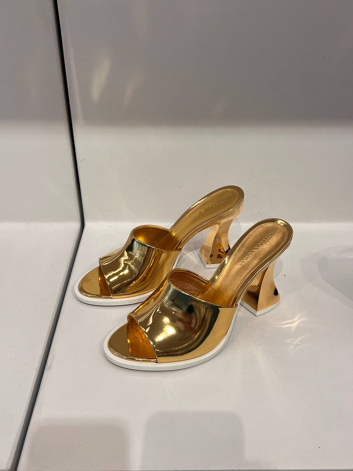 Metallic Leather Mules