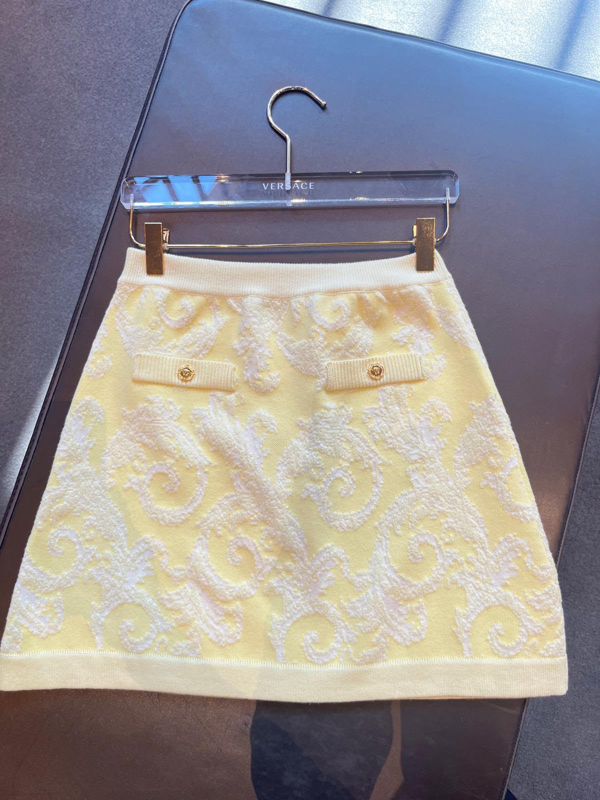 Barocco Jacquard Knit Mini Skirt