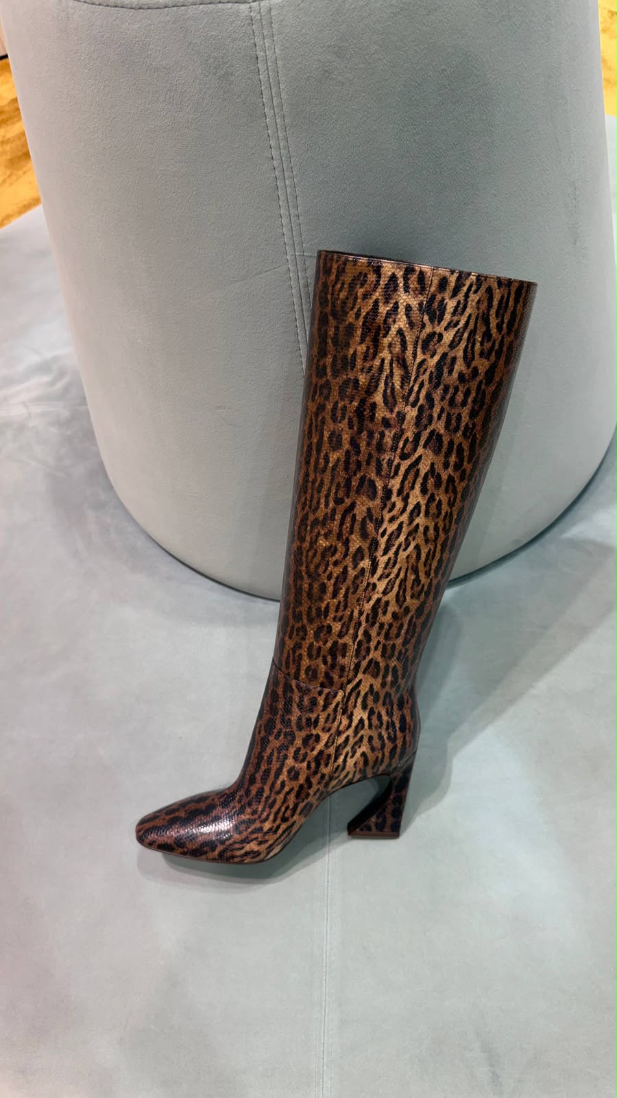 Leopard Print Knee-High Boots