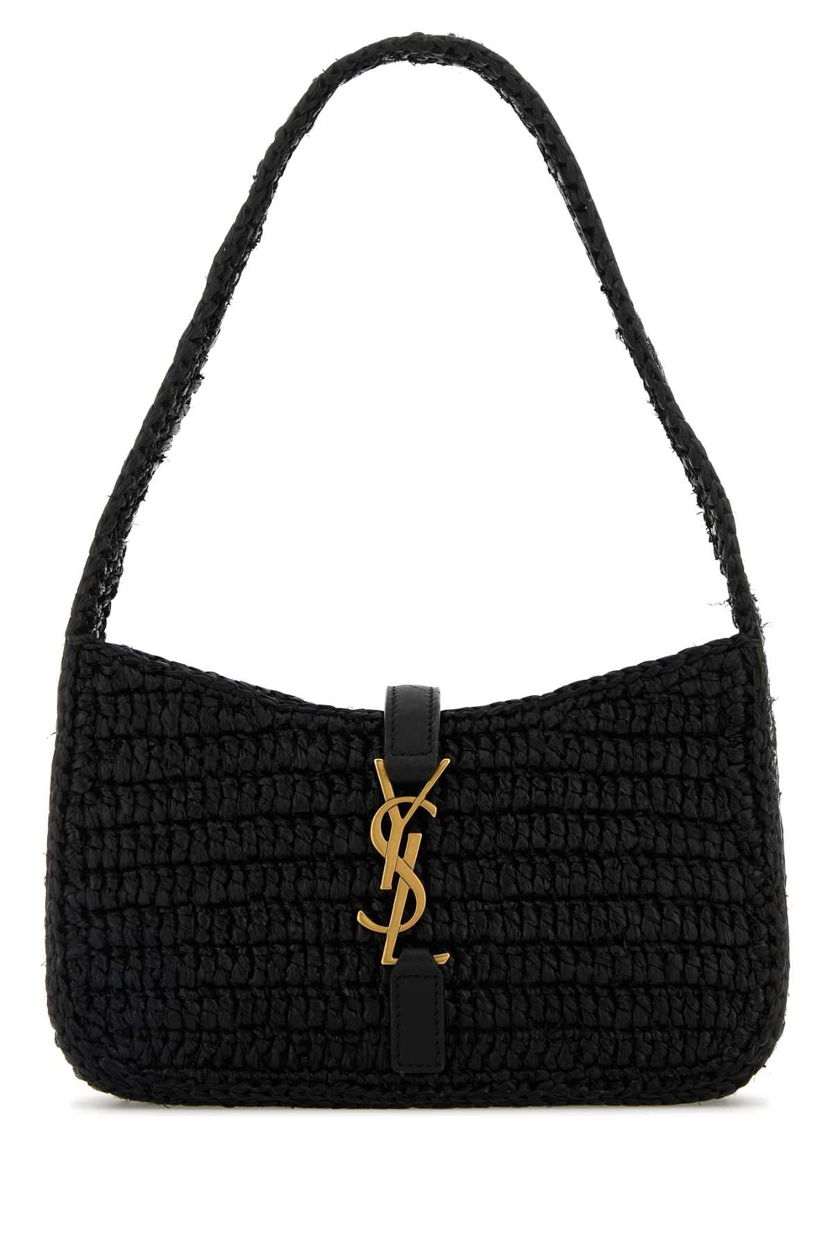 SAINT LAURENT YSL M.BAG HOBO 5A7 For Women Exterior: 100% Raffia 100% Calf Finishing: Antiqued golden metal