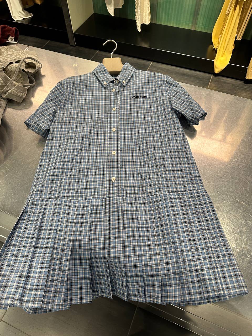 Checked Poplin Dress