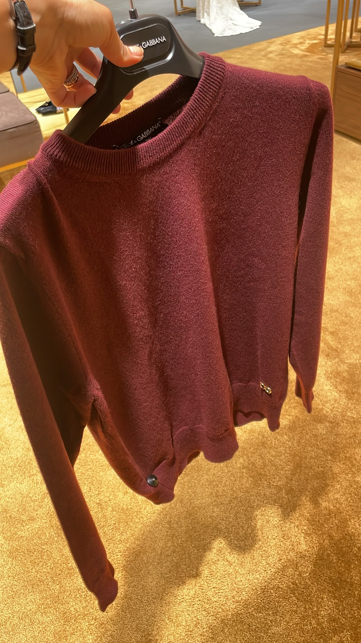 Crew-neck sweater in cashmere
