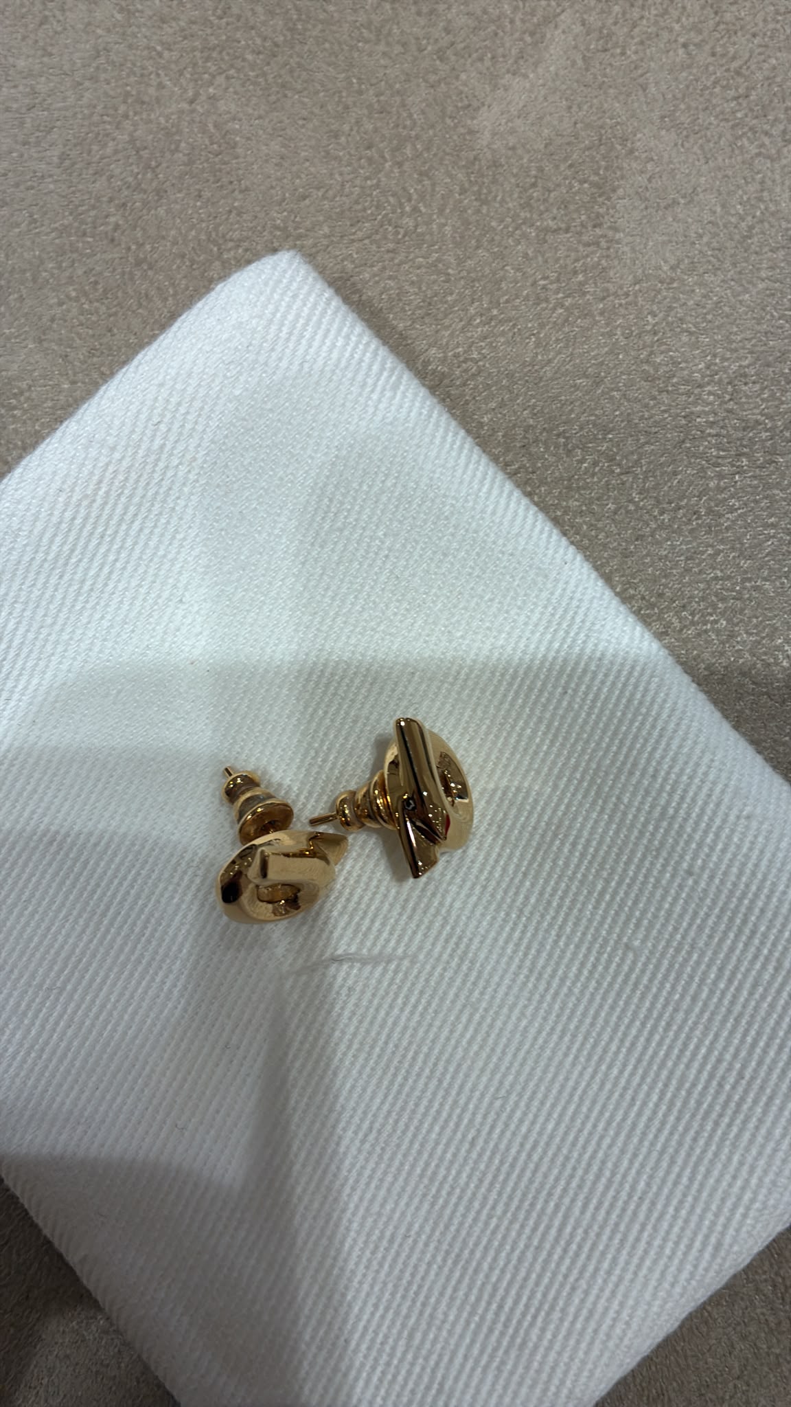 CD Navy Stud Earrings