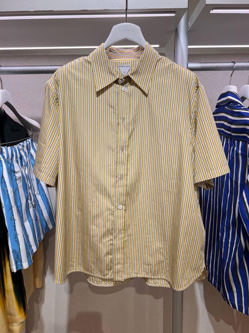 Short-Sleeve Striped Poplin Shirt
