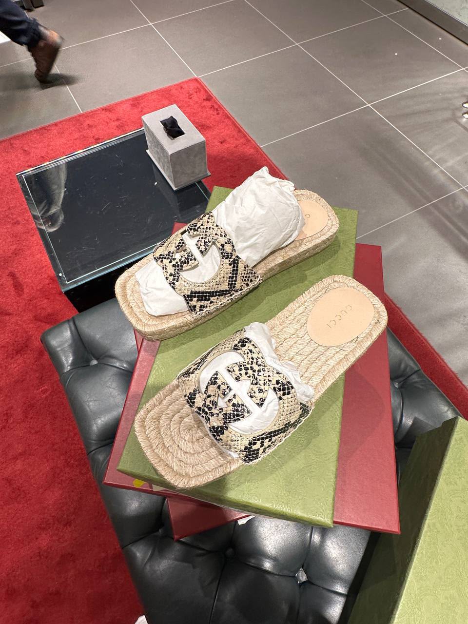 GG Marmont Espadrille Slide