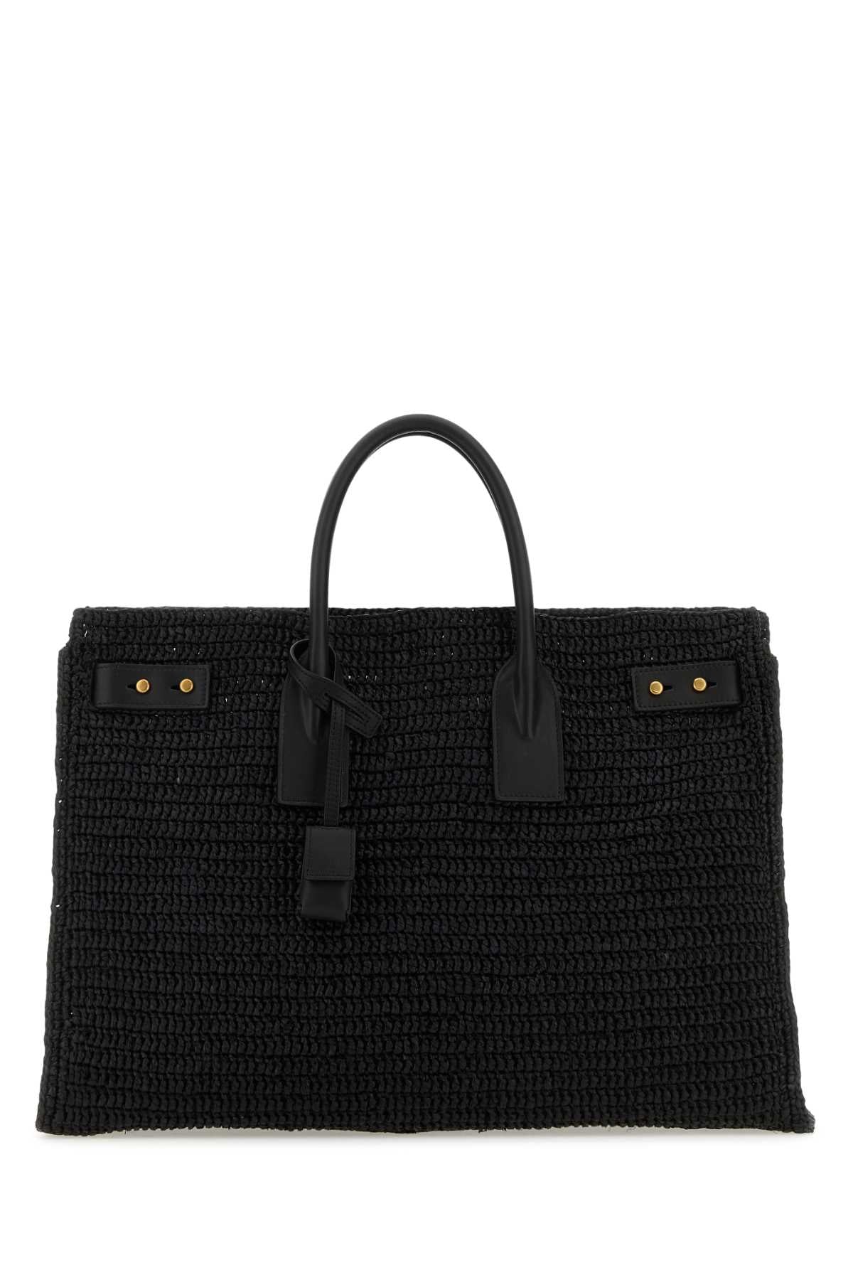 SAINT LAURENT BORSA For Women Exterior: 100% Raffia 100% Leather Finishing: Antiqued golden metal