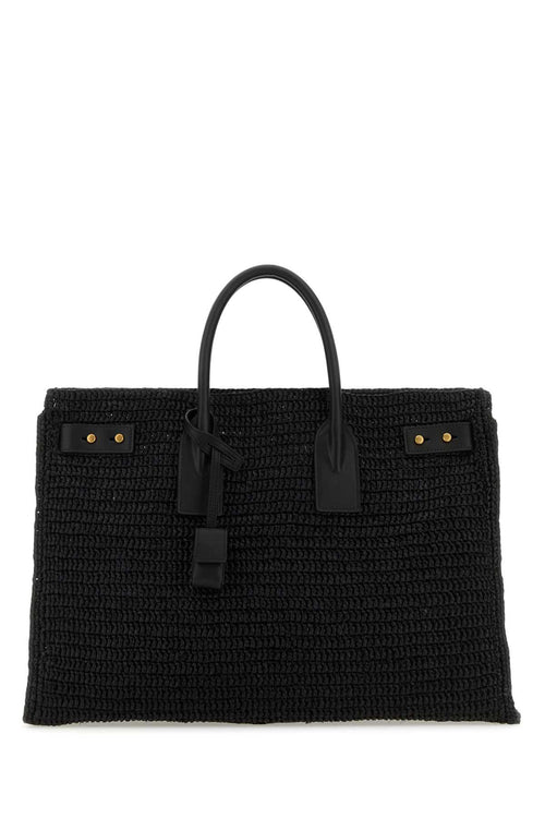 SAINT LAURENT BORSA For Women Exterior: 100% Raffia 100% Leather Finishing: Antiqued golden metal