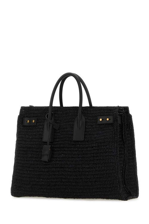 SAINT LAURENT BORSA For Women Exterior: 100% Raffia 100% Leather Finishing: Antiqued golden metal