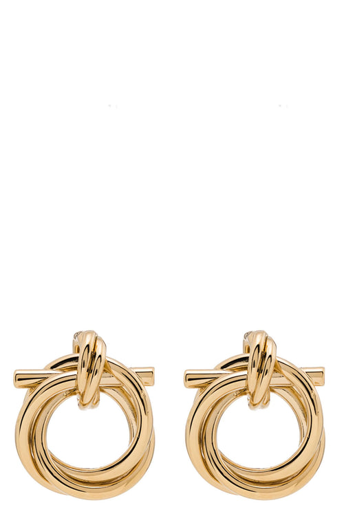 FERRAGAMO 'Gancini Torchon (S)' earrings For Women 100% brass