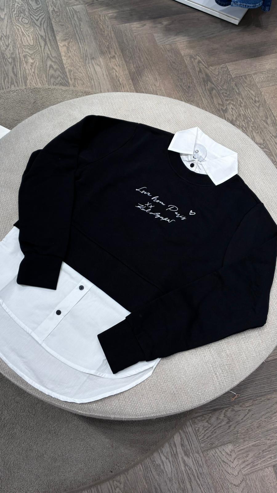 Paris Layered Look Sweatshirt