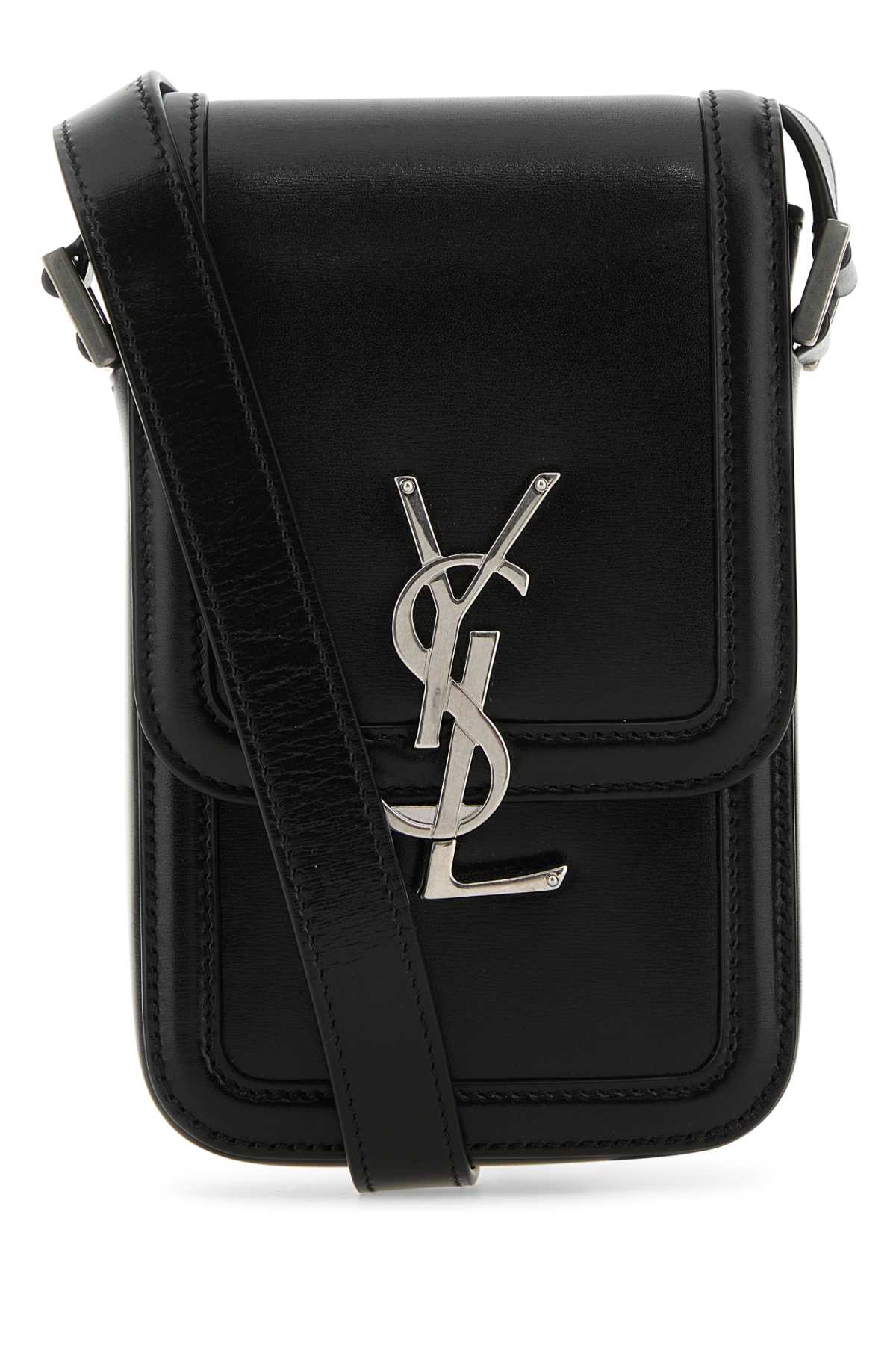 SAINT LAURENT CINTURA For Men Exterior: 100% Leather Lining: 100% Leather Finishing: Silver metal