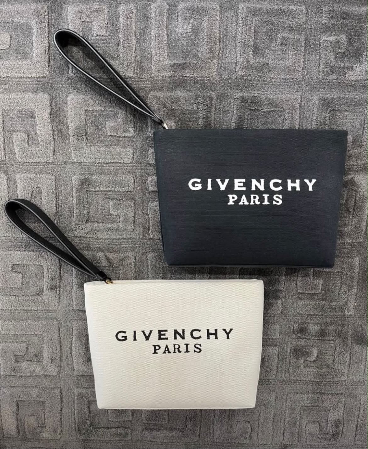 Paris Canvas Pouch with Wristlet