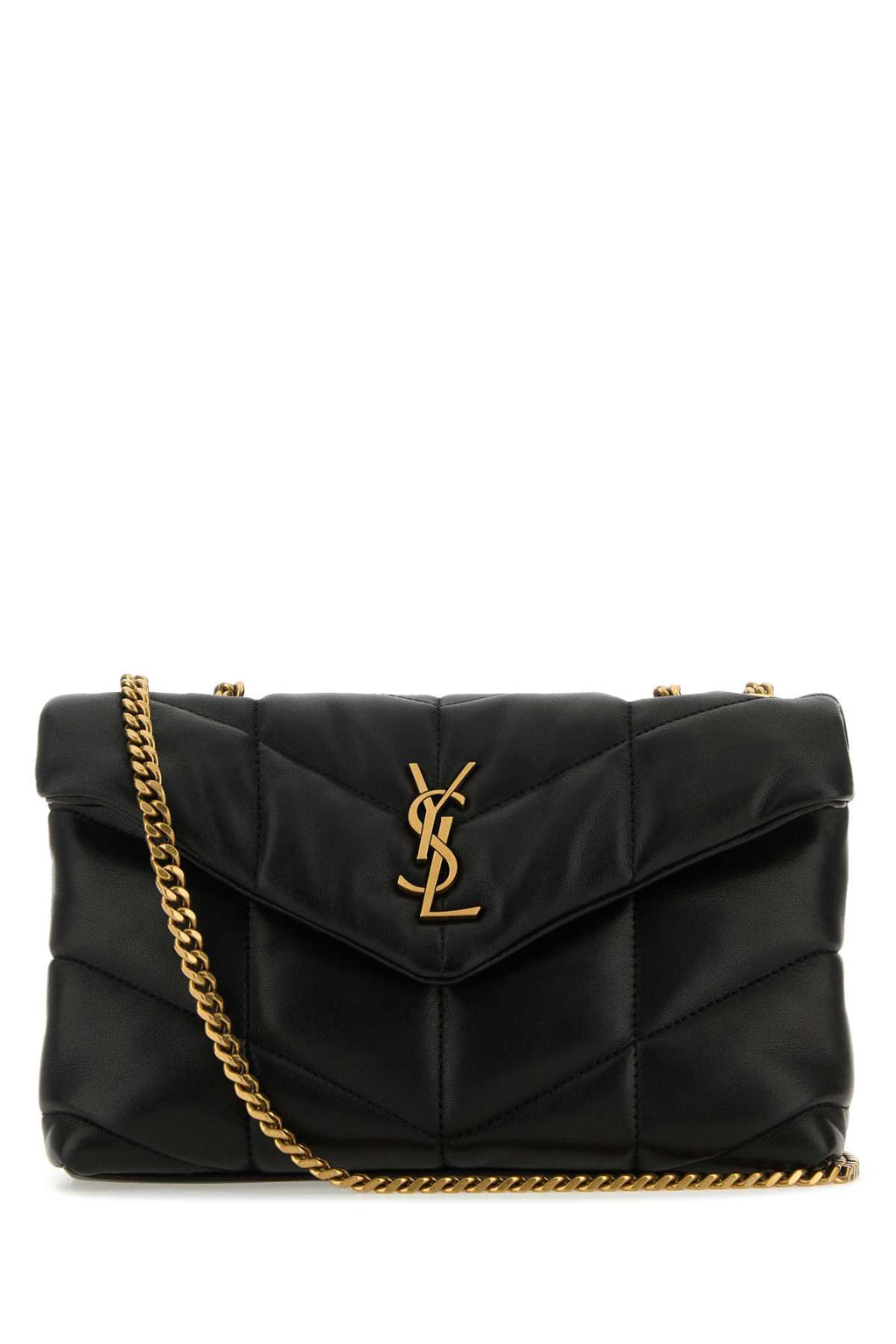 SAINT LAURENT YSL MINI BAG (MONO) For Women Exterior: 100% Nappa leather Lining: 100% Leather Finishing: Antiqued golden metal
