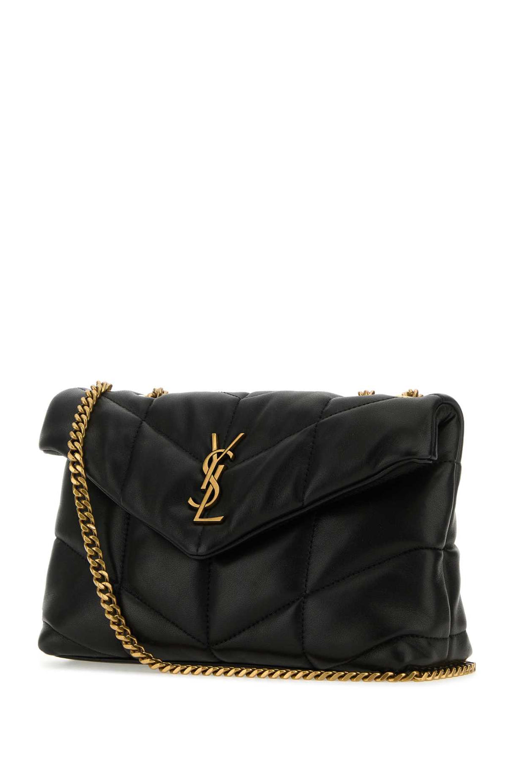 SAINT LAURENT YSL MINI BAG (MONO) For Women Exterior: 100% Nappa leather Lining: 100% Leather Finishing: Antiqued golden metal