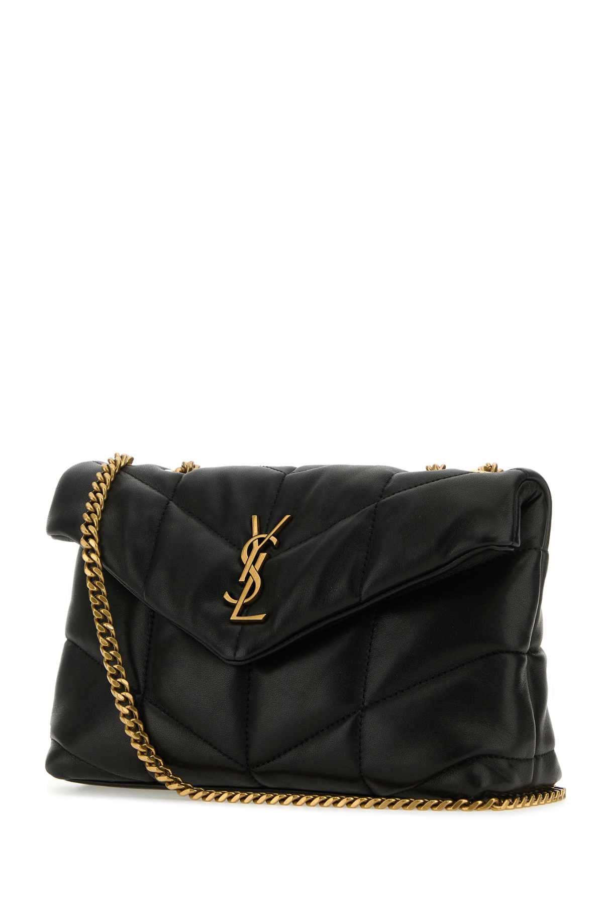 SAINT LAURENT YSL MINI BAG (MONO) For Women Exterior: 100% Nappa leather Lining: 100% Leather Finishing: Antiqued golden metal