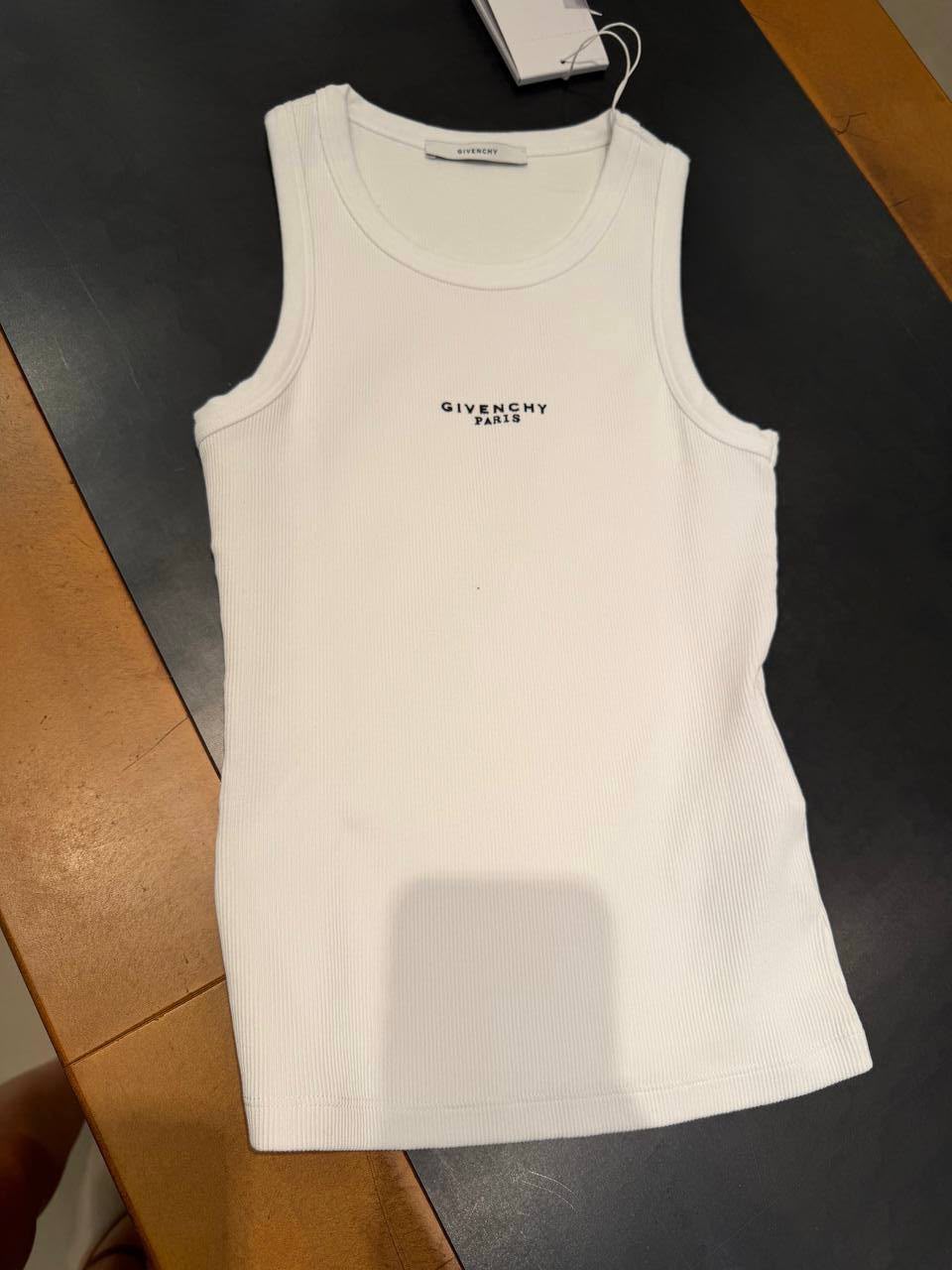 Ribbed Tank Top with Paris Signature