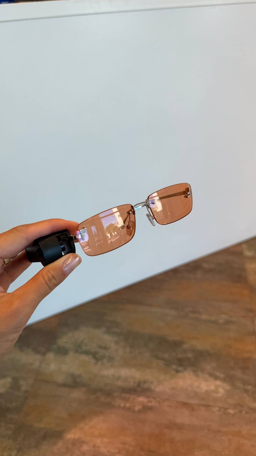Rimless Logo Sunglasses