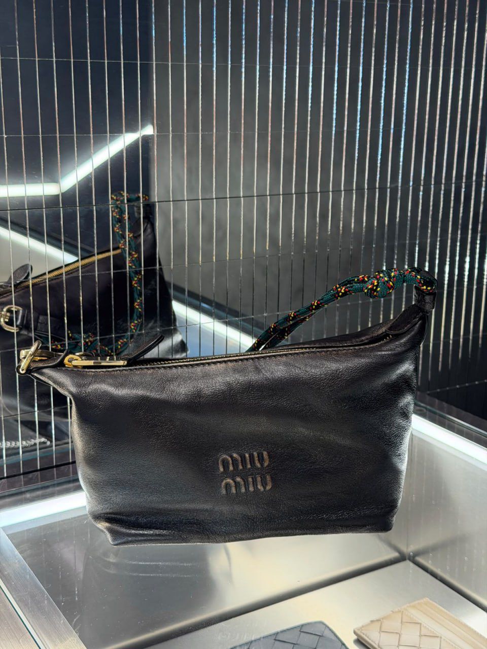 Leather Mini Bag with Rope Strap